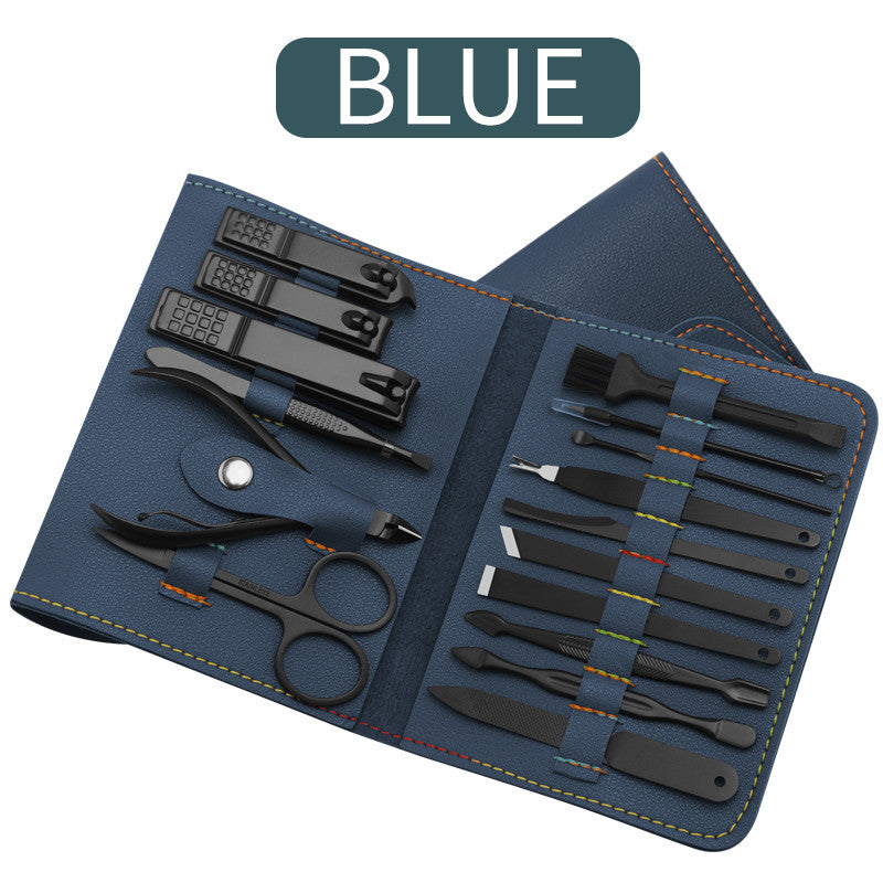 Nail Clipper Cutter Trimmer Ear Pick Grooming Kit Manicure Set Pedicure Bag