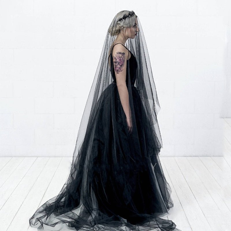 Bride wedding black veil - Tech Tready