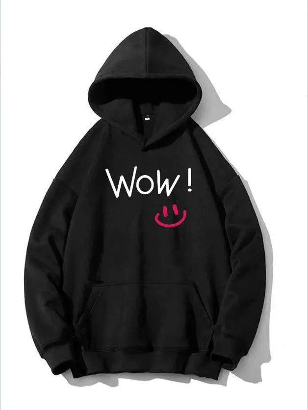 Casual Hoodie With Pocket - Cozy Long Sleeve, Letter Print Design - FashionTech