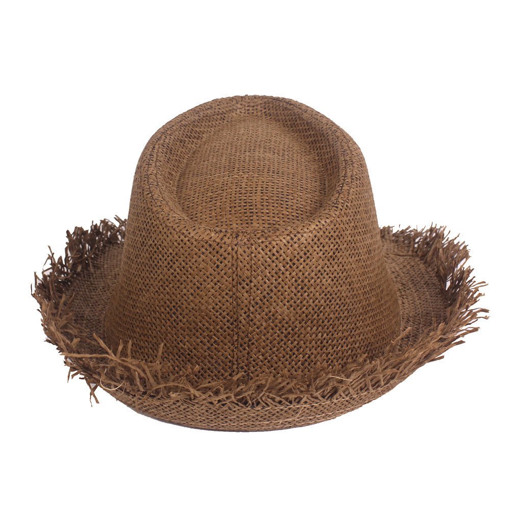 Cowboy Old Top Hats Straw Hats Summer Sun - FashionTech