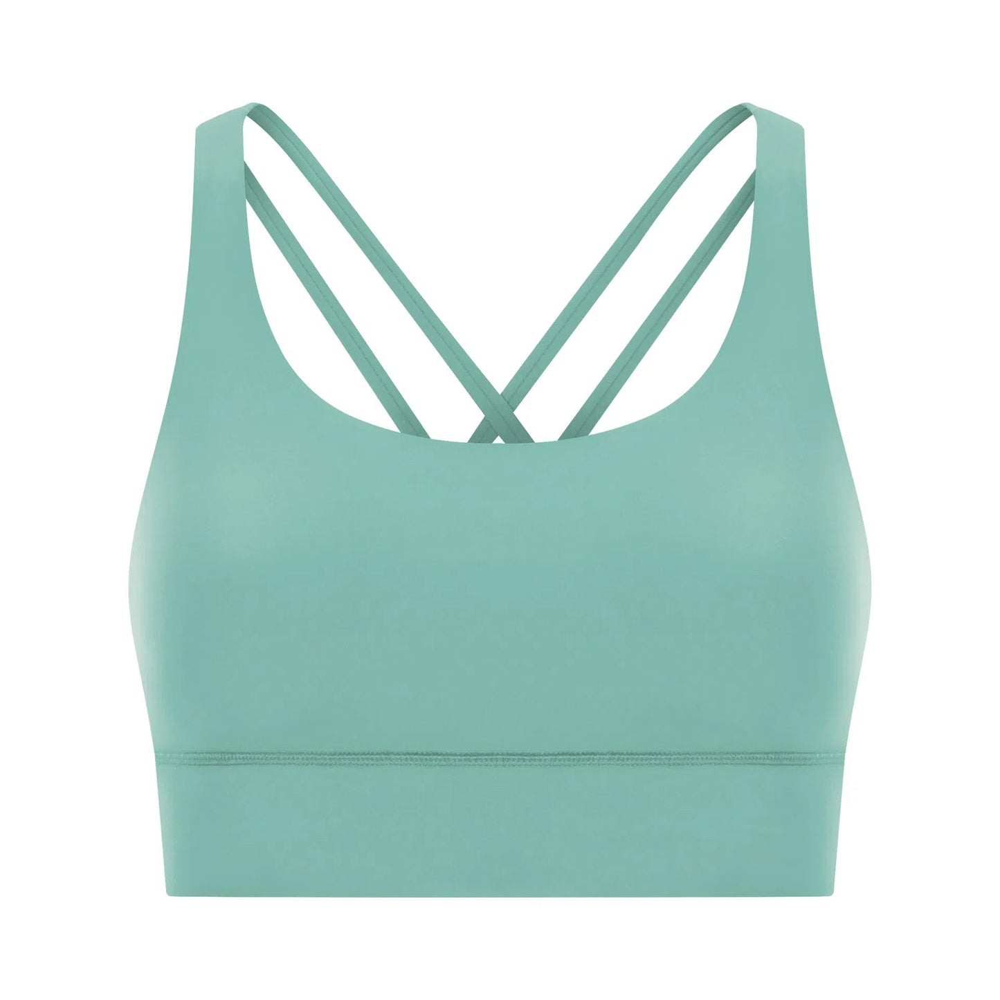Cross back yoga bra brushed bare high - strength shock - absorbing gathering sports vest for women - Tech Tready