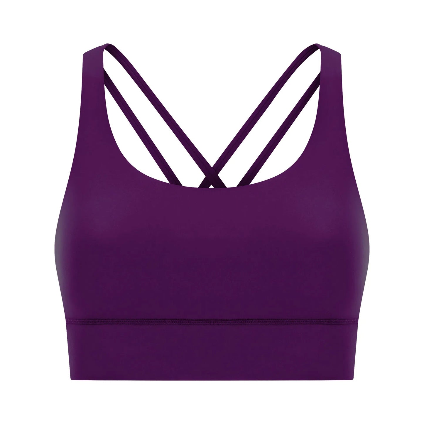 Cross back yoga bra brushed bare high - strength shock - absorbing gathering sports vest for women - Tech Tready