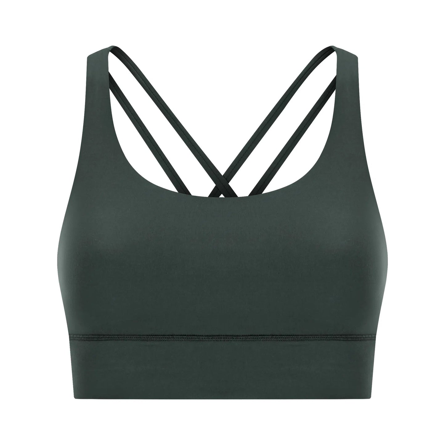 Cross back yoga bra brushed bare high - strength shock - absorbing gathering sports vest for women - Tech Tready