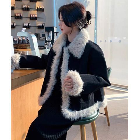 Women's Fashion Casual Denim Puffer Jacket