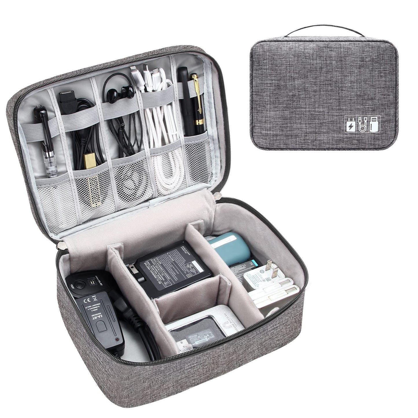 Electronics Organizer Travel Cable Organizer Bag Waterproof Portable Digital Storage Bag Electronic Accessories Case Cable Charger Organizer Case - FashionTech