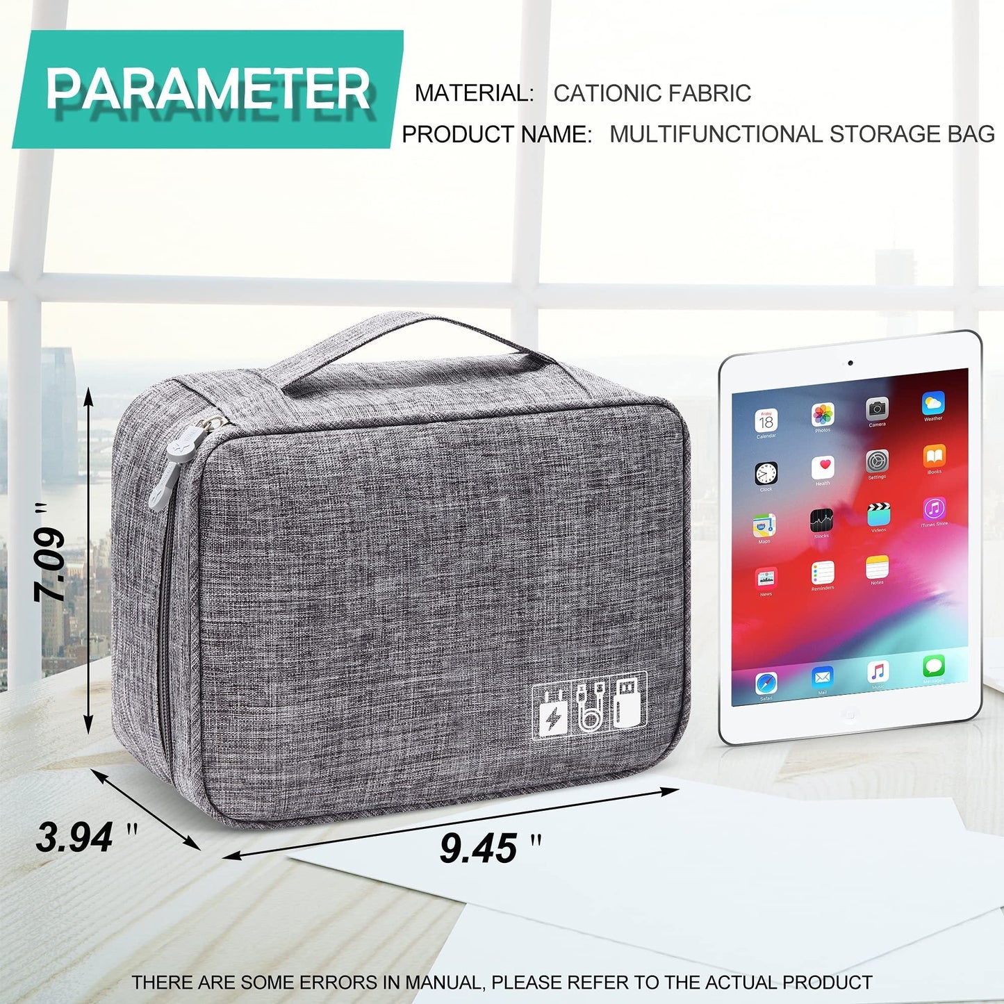 Electronics Organizer Travel Cable Organizer Bag Waterproof Portable Digital Storage Bag Electronic Accessories Case Cable Charger Organizer Case - FashionTech
