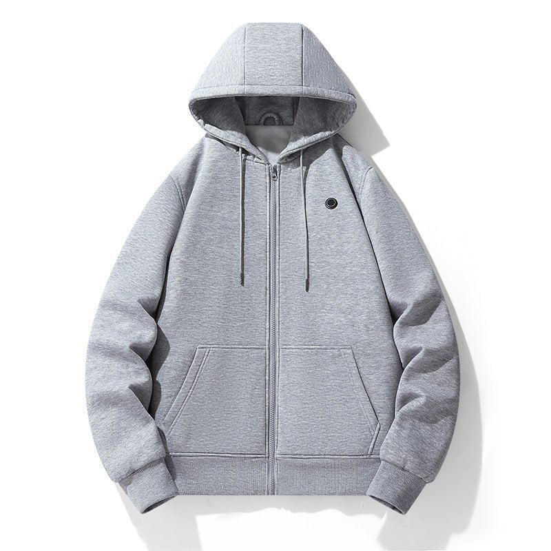 European and American zipper cardigan heating hoodie intelligent hooded five zone heating jacket outdoor warm electric clothing for men - FashionTech