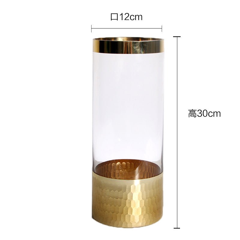 Glass vase modern transparent hydroponic flower vase home decoration ornaments - FashionTech