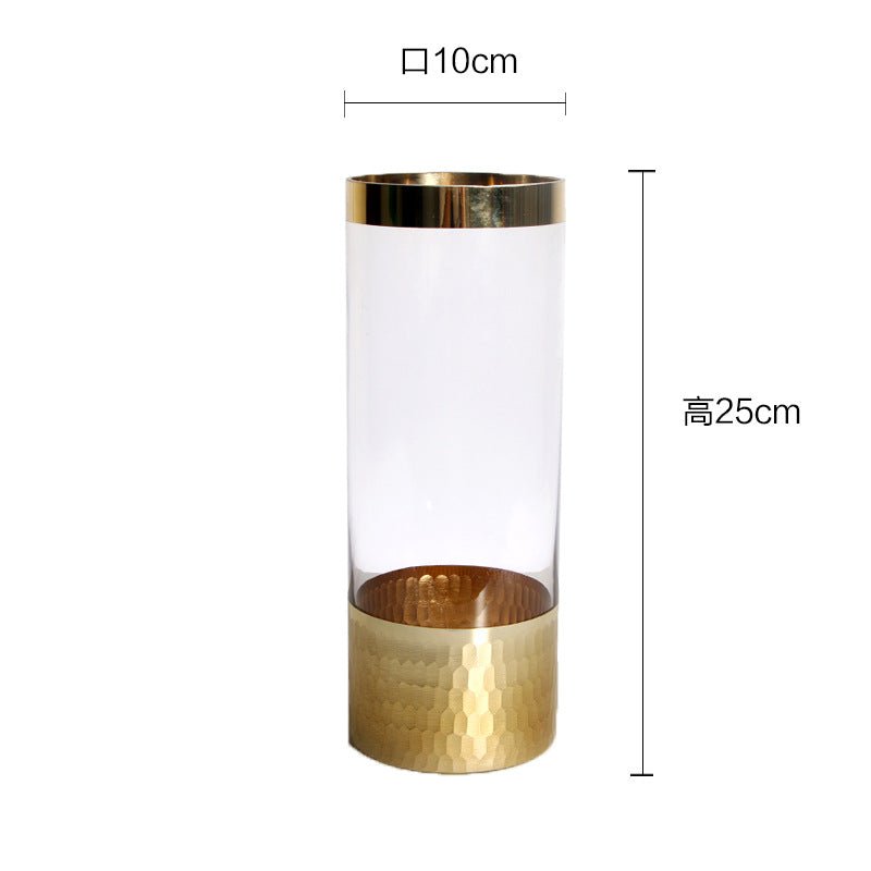 Glass vase modern transparent hydroponic flower vase home decoration ornaments - FashionTech