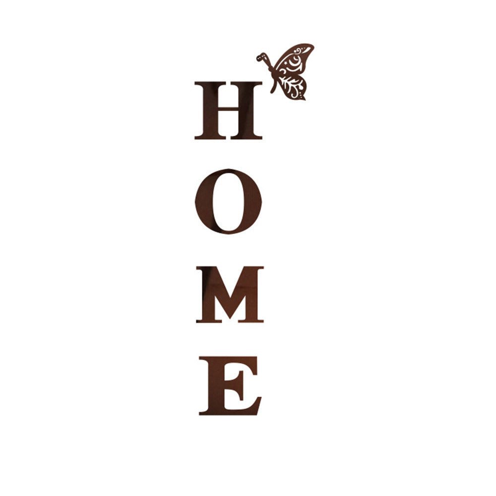 HOMEButterfly acrylic mirror wall stickers home background wall stickers porch DIY mirror letters - Tech Tready