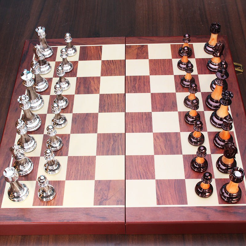 International Chess Metal Acrylic Imitation Jade Set Gift Chess Board Chess Table Western Chess Chess Pieces - FashionTech
