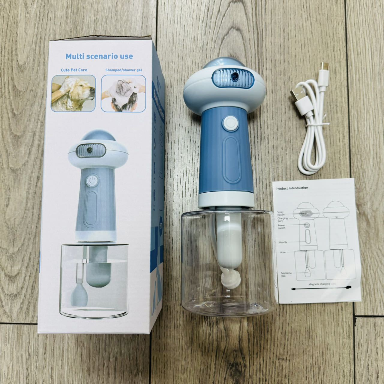 Pet Cleaning Bathing Automatic Pet Shower Foaming Machine Cat Dog Bath Solution Foaming Machine Electric Bubble Machine - FashionTech