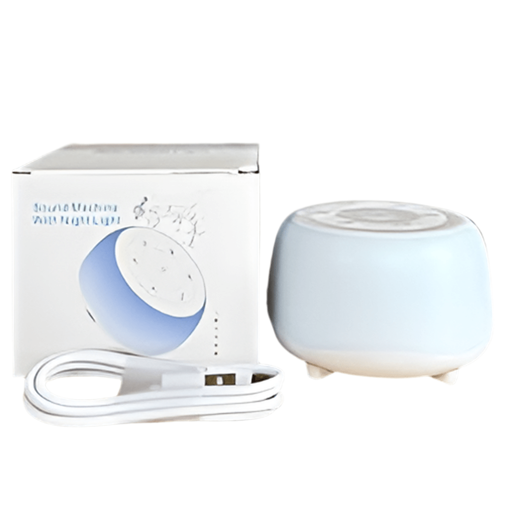 Portable Sound Machine with White Noise, Night Light, and Speaker for Baby's Soothing Sleep and Relaxation - FashionTech