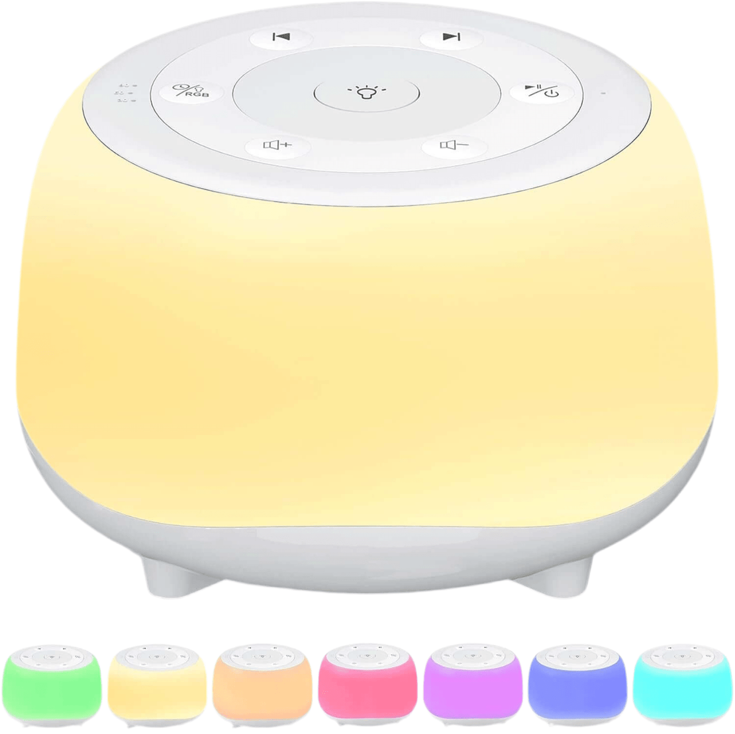 Portable Sound Machine with White Noise, Night Light, and Speaker for Baby's Soothing Sleep and Relaxation - FashionTech