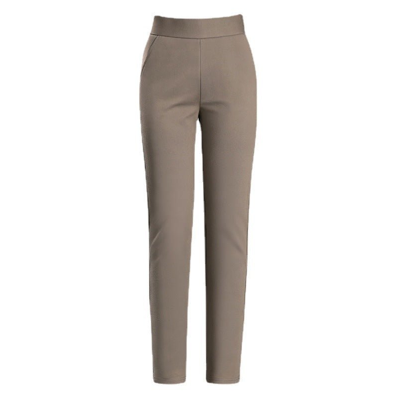Straight Elastic High Waist Slimming Pants - FashionTech