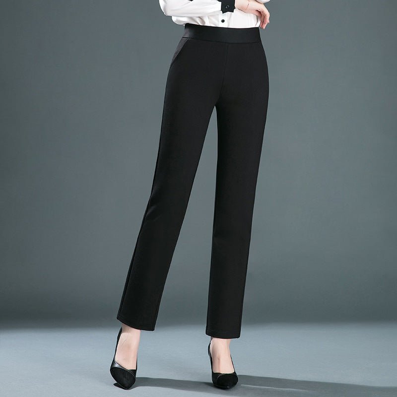 Straight Elastic High Waist Slimming Pants - FashionTech