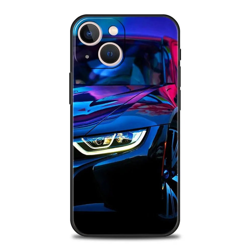 Suitable for iPhone 15 Japanese blue red JDM sports car phone case - FashionTech