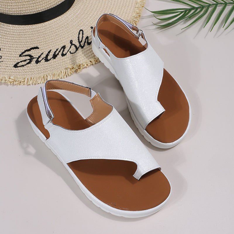Thong Sandals With Velcro Summer Flat Beach Shoes - FashionTech