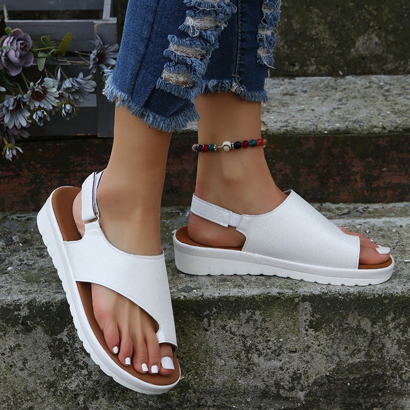 Thong Sandals With Velcro Summer Flat Beach Shoes - FashionTech