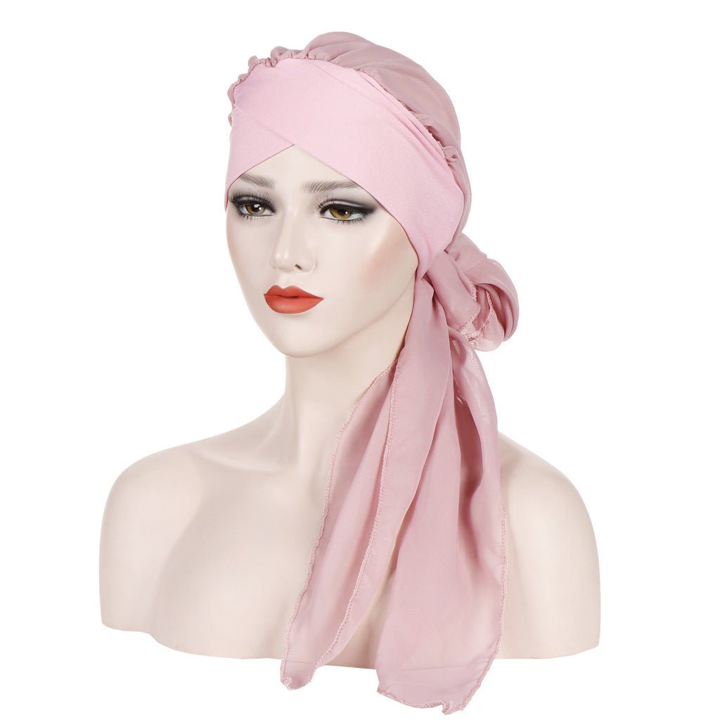 Turban Hat Hijab Cap Cancer Muslim Women Head - Scarf Wrap Beanie Bandana Flower Print - Tech Tready