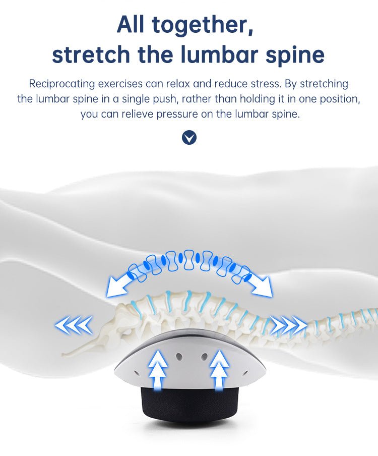 Waist Massager Lumbar Traction Inflatable Hot Compress Back Cervical Stretcher Massage Air Pressure Reduce Relief Pain - Tech Tready