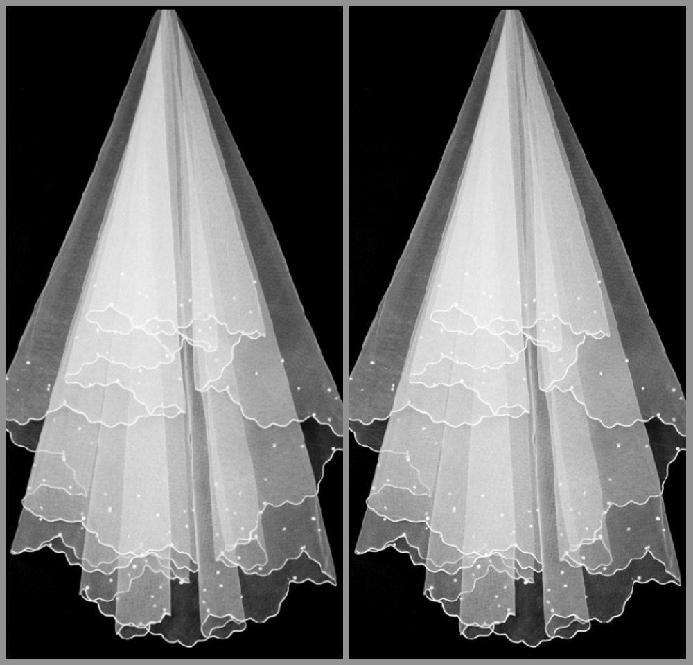 Wholesale Bride Wedding Veil Headwear M Beige Pearl Face Cover Elegant Veil - Tech Tready