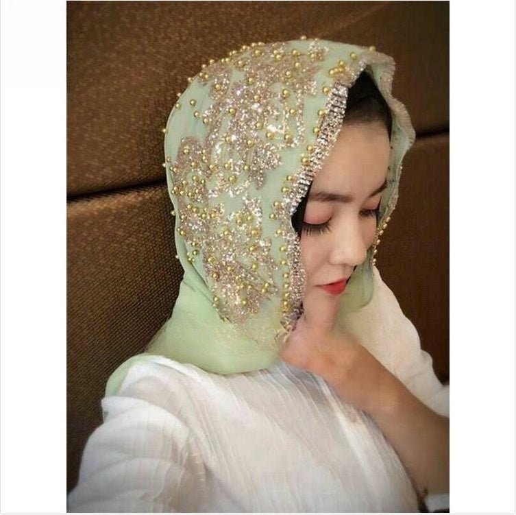 Women's Scarf Pearl Veil Scarf - Tech Tready
