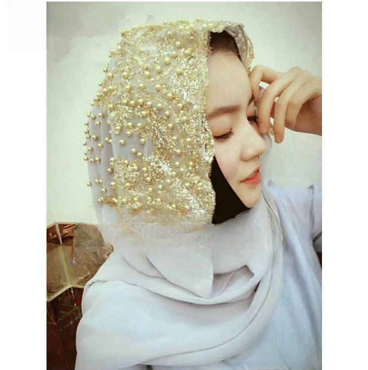 Women's Scarf Pearl Veil Scarf - Tech Tready