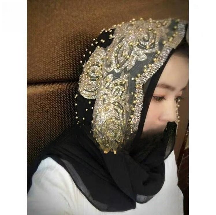 Women's Scarf Pearl Veil Scarf - Tech Tready