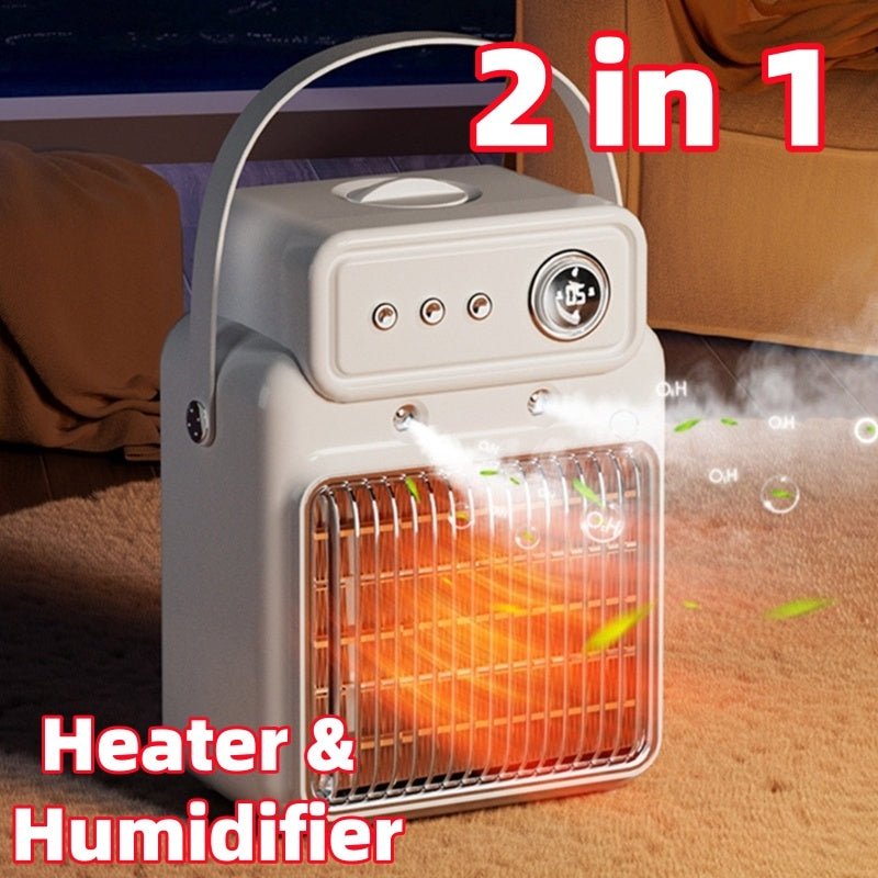 1200W 2 In 1 Efficient Room Heater Humidifying Table Heater Overheating Protections Heater Indoor Heater Suitable For Offices - Tech Tready