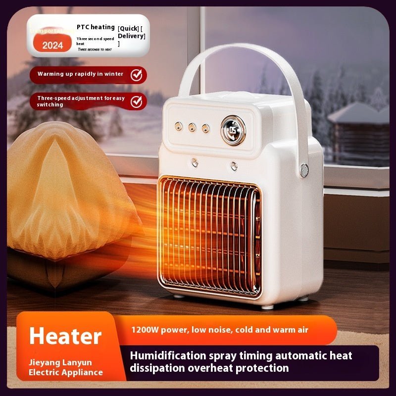 1200W 2 In 1 Efficient Room Heater Humidifying Table Heater Overheating Protections Heater Indoor Heater Suitable For Offices - Tech Tready