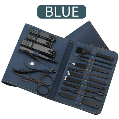 Nail Clipper Cutter Trimmer Ear Pick Grooming Kit Manicure Set Pedicure Bag