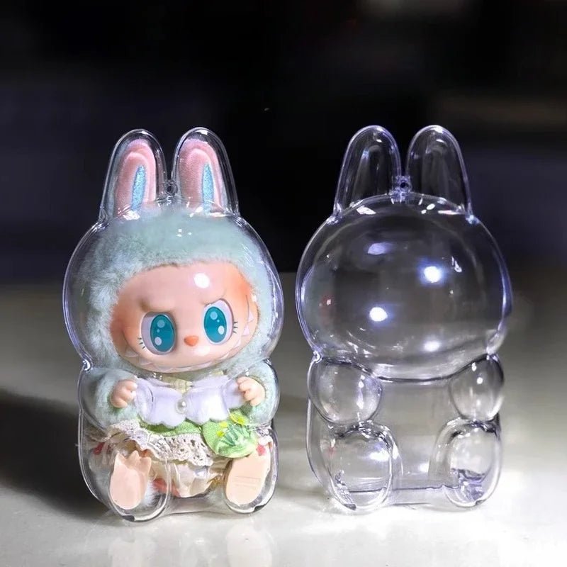 17cm Labubu Protector Case Labubu V1V2V3 Suitable for Wearing Clothes Protective Acrylic Storage Case Transparent DIY Gifts - FashionTech