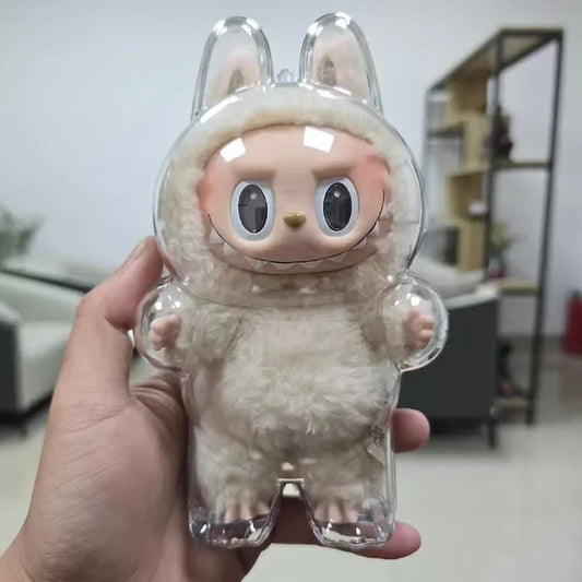 17cm Labubu Protector Case Labubu V1V2V3 Suitable for Wearing Clothes Protective Acrylic Storage Case Transparent DIY Gifts - FashionTech