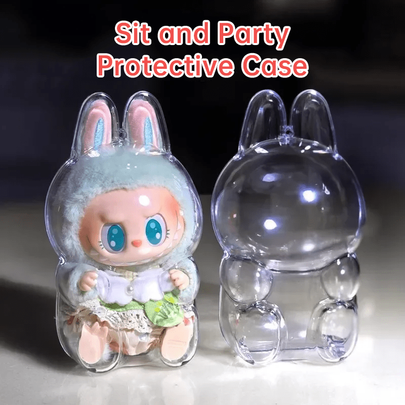 17cm Labubu Protector Case Labubu V1V2V3 Suitable for Wearing Clothes Protective Acrylic Storage Case Transparent DIY Gifts - FashionTech