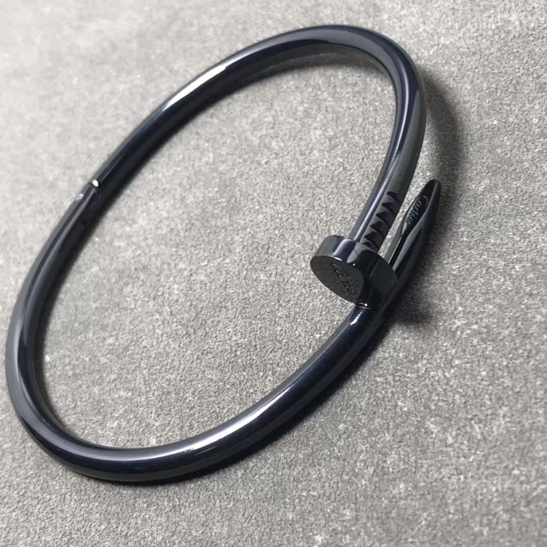 Thick Plating Head and Tail Diamond Bracelet