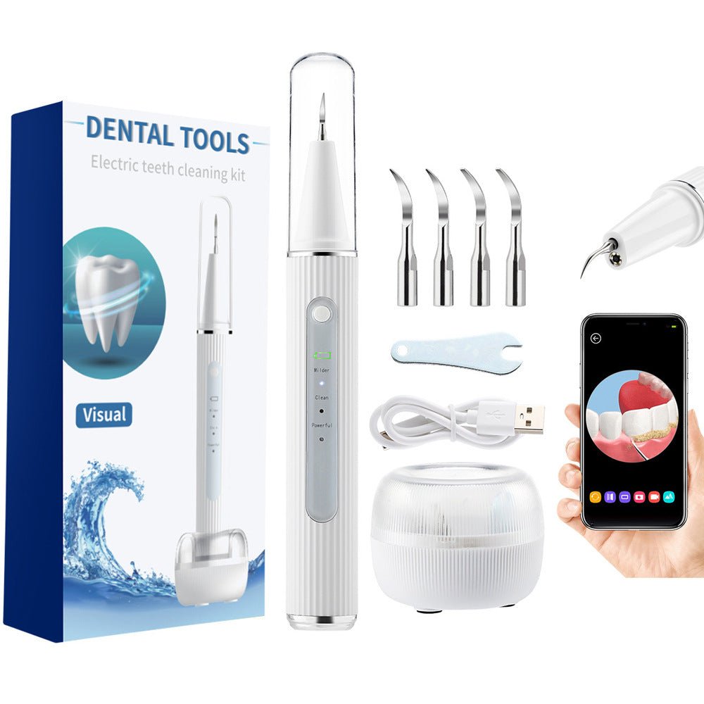 2 - in - 1 dental cleaning flushing instrument for removing dental calculus and plaque visualized true ultrasonic dental cleaner - Tech Tready