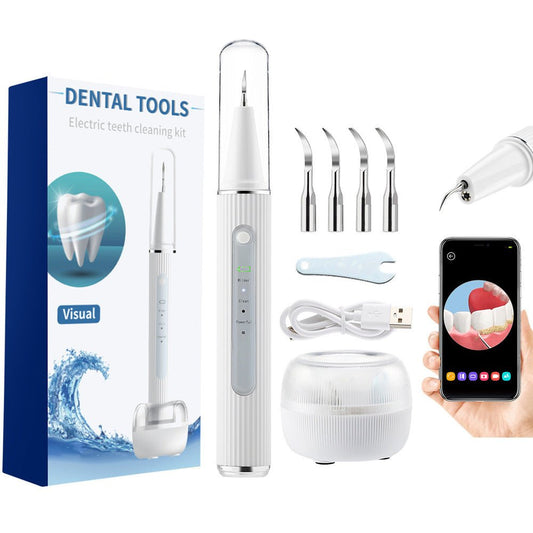 2 - in - 1 dental cleaning flushing instrument for removing dental calculus and plaque visualized true ultrasonic dental cleaner - Tech Tready