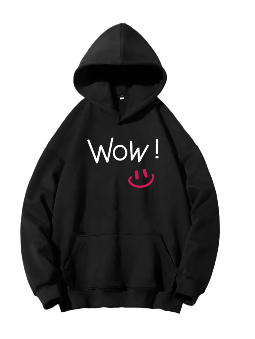 Casual Hoodie With Pocket - Cozy  Long Sleeve, Letter Print Design
