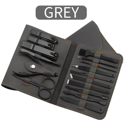 Nail Clipper Cutter Trimmer Ear Pick Grooming Kit Manicure Set Pedicure Bag