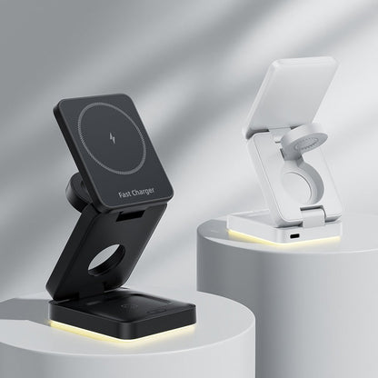 3 in 1 Wireless Charger Magnetic Foldable Charger For iphone charger power Adapter Charging Stand & Holder - FashionTech