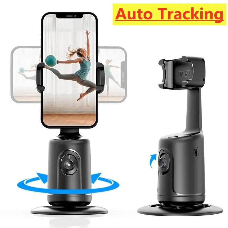 360 Auto Face Tracking Gimbal AI Smart Gimbal Face Tracking Auto Phone Holder For Smartphone Video Vlog Live Stabilizer Tripod - Tech Tready