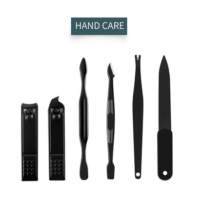 Nail Clipper Cutter Trimmer Ear Pick Grooming Kit Manicure Set Pedicure Bag