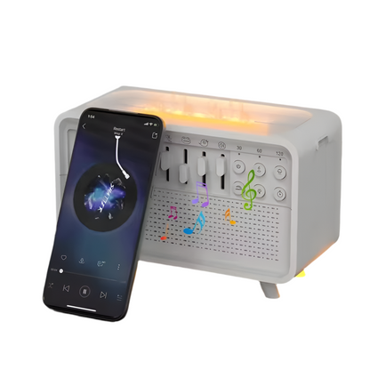 Adjustable - White - Noise Air Aroma Diffuser Humidifier with Night Light and Bluetooth Speaker