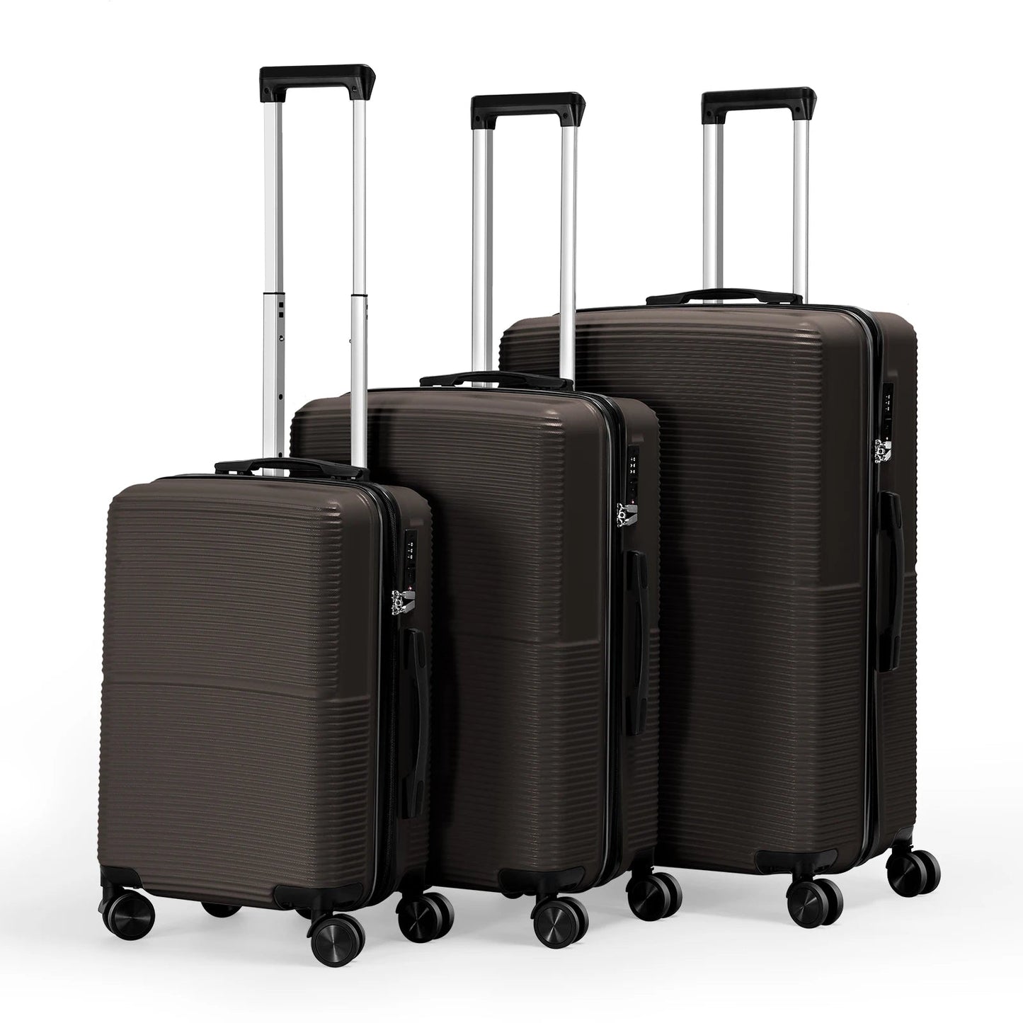 3Pcs Luggage Set ABS Hardshell Travel Suitcase Luggage Bag With Silent Spinner Wheel 28 Inch Large Suitcase - FashionTech