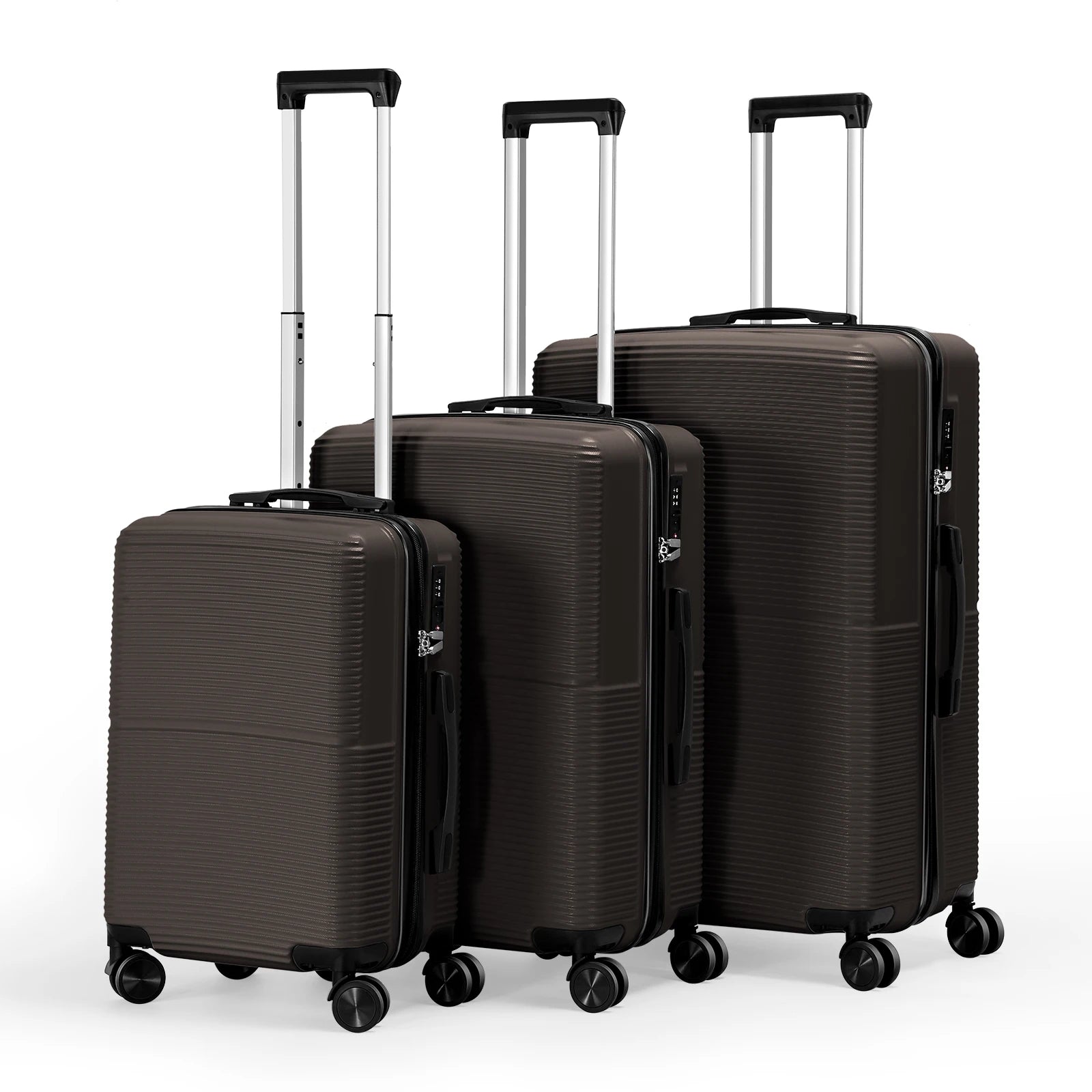 3Pcs Luggage Set ABS Hardshell Travel Suitcase Luggage Bag With Silent Spinner Wheel 28 Inch Large Suitcase - FashionTech