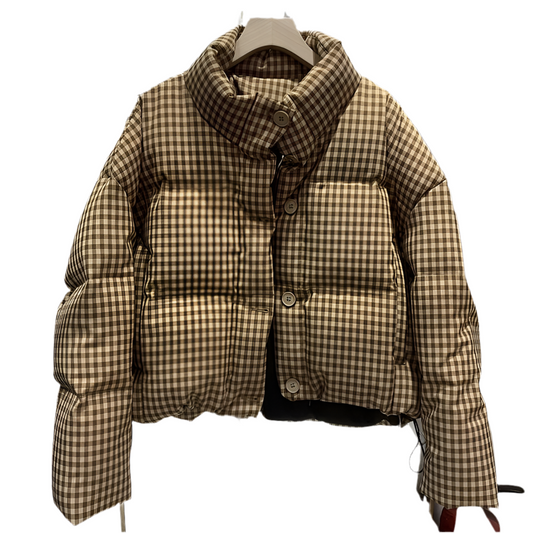Thickened Puffer Jacket High Waist Cropped Cotton Jacket