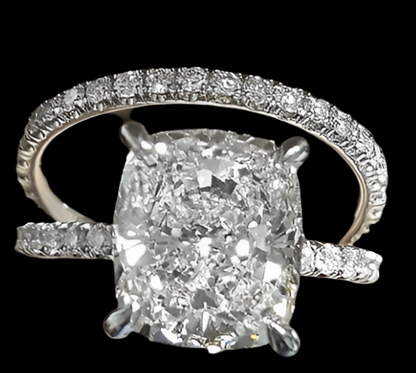 Double Stackable Set Rings 2Pcs For Women Wedding Engagement Party Finger-rings