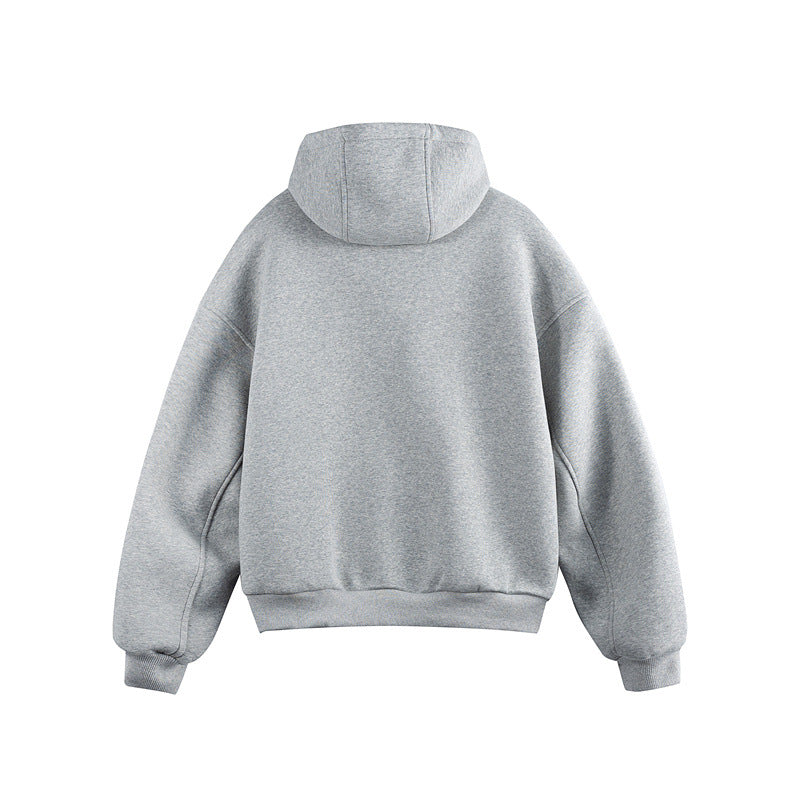 Retro Hooded Jacket Unisex Versatile Casual Outerwear Dress