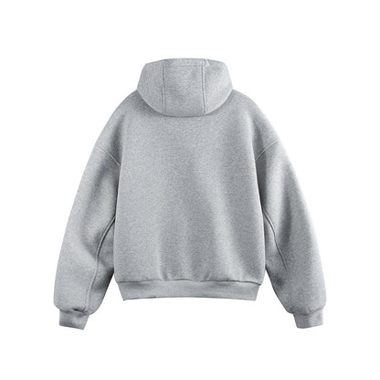 Retro Hooded Jacket Unisex Versatile Casual Outerwear Dress